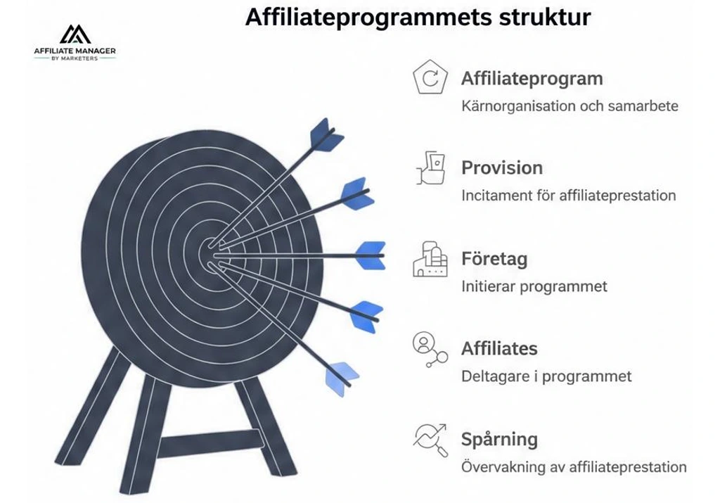 Ett affiliateprogram består av flera olika komponenter